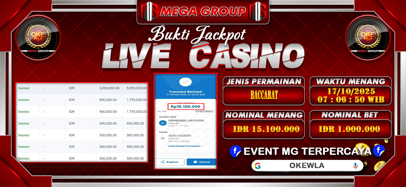Bukti JP situs Okewla hari Jumat, 17 Oktober 2025