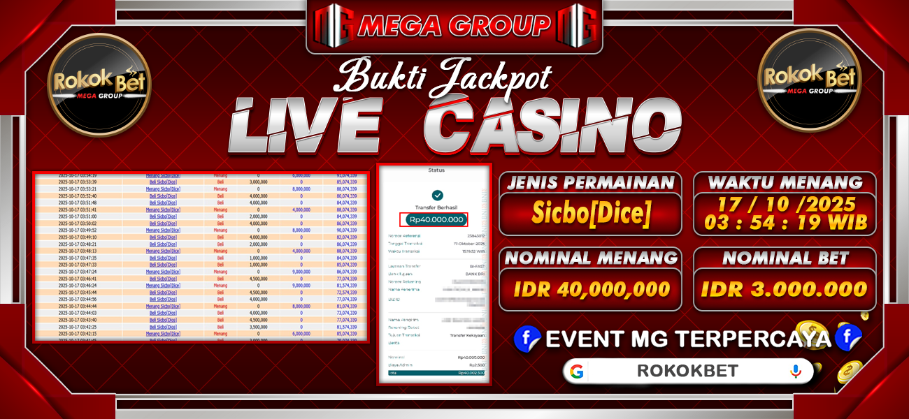 Bukti JP situs Rokokbet hari Jumat, 17 Oktober 2025